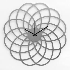 Średniej wielkości zegar ścienny ze stali 40x40cm: Kwiat | atelierDSGN