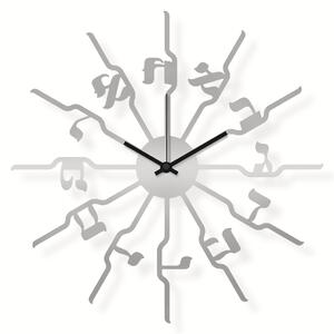Średniej wielkości zegar ścienny ze stali 40x40cm: Figury żydowskie | atelierDSGN