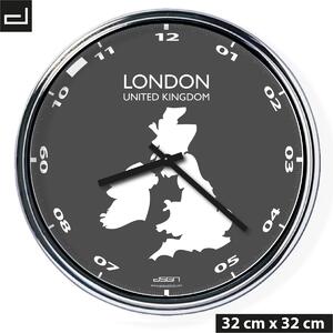 Zegar ścienny do biura: Londyn, Wybierz kolor Ciemny