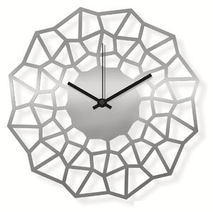 Średniej wielkości stalowy zegar ścienny 30x30cm: Ametyst | atelierDSGN