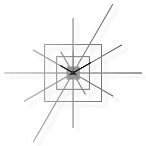 Duży zegar ścienny ze stali nierdzewnej, 63x63 cm: Superstar II | atelierDSGN
