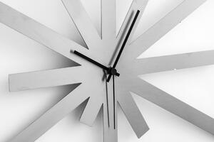 Duży zegar ścienny ze stali nierdzewnej, 72x82 cm: Superstar | atelierDSGN