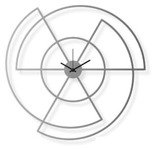 Duży zegar ścienny ze stali nierdzewnej, 61x63 cm: Radio | atelierDSGN