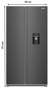 Lodówka MPM-439-SBS-15/ND Side by Side No frost 177cm Inox
