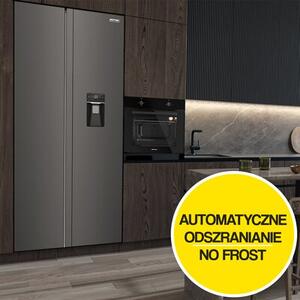 Lodówka MPM-439-SBS-15/ND Side by Side No frost 177cm Inox