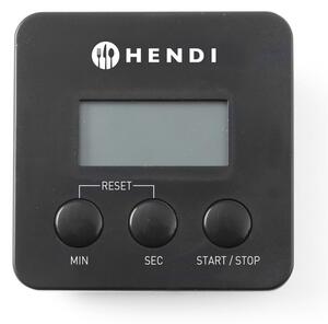 Czarny cyfrowy minutnik z magnesem Hendi