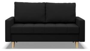 Sofa skandynawska, pikowana, NUBO, 152x92x92 cm, czarny | TYLETEGOTU