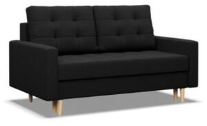 Sofa skandynawska, pikowana, NUBO, 152x92x92 cm, czarny | TYLETEGOTU