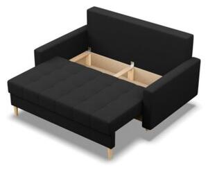 Sofa skandynawska, pikowana, NUBO, 152x92x92 cm, czarny | TYLETEGOTU