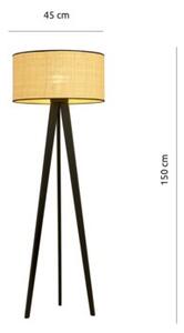Lampa stojąca podłogowa Emibig 1xE27 60W ASTON LP1 RATTAN 1149/LP1