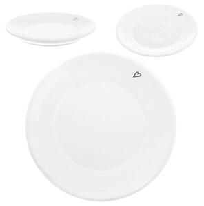 Spodek mały talerzyk ceramiczny biały SERCE 12 cm