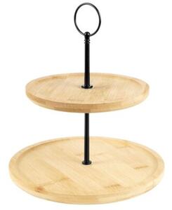 Patera bambusowa 2-piętrowa 24 cm