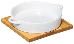 Mini naczynie do zapiekania, Ø 12,5 cm, bambusowa podstawka