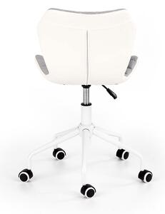 Szary fotel młodzieżowy do biurka na kółkach - Kartex 3X