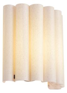 Lampa ścienna Japandi beżowa z lnem 26cm - Scallop