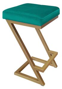 Hoker krzesło barowe ZETA LOFT METAL podstawa złota MG20