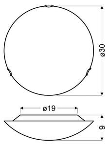 Biała lampa sufitowa ze szklanym kloszem ø 30 cm Circle – Candellux Lighting