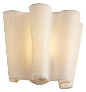 Lampa ścienna Japandi beżowa lniana 20 cm - Oyster