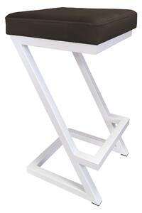 Hoker krzesło barowe ZETA LOFT METAL podstawa biała MG05