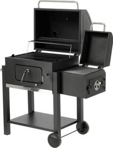 Grill ogrodowy węglowy LUND Deluxe 99925 Zamykany, wędzarnia, regulacja wysokości rusztu, kółka