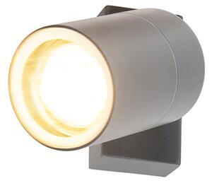 Lampa ścienna zewnętrzna antracytowa IP44 obrotowa i pochylana - Solo