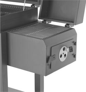 Grill ogrodowy węglowy LUND Deluxe 99925 Zamykany, wędzarnia, regulacja wysokości rusztu, kółka
