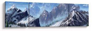 Obraz - Malowane góry (170x50 cm)