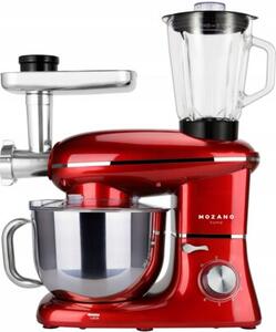 Robot kuchenny planetarny MOZANO Rob 02 2000W z blenderem kielichowym Czerwony