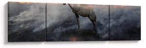 Obraz kozicy w płomieniach (170x50 cm)
