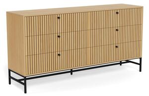 Komoda Harper Lamel 80x157 cm, 6 szuflad