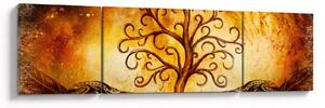 Naturalny abstrakcyjny obraz drzewa (170x50 cm)