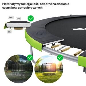 Trampolina ogrodowa dla dzieci z siatką zewnętrzną z drabinką 16FT 496cm Zipro Jump Pro