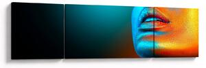 Obraz - Błyszcząca twarz (170x50 cm)