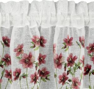 Firana gotowa EUROFIRANY Isa 150 x 30 cm BiaÅo-bordowy