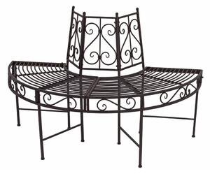 Czarna metalowa ławka ogrodowa Narvi – Garden Pleasure