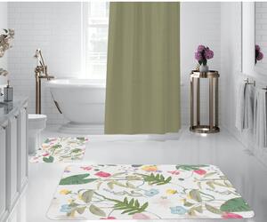Biało-zielone dywaniki łazienkowe zestaw 2 szt. – Oyo Concept