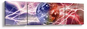 Obraz - Kula ziemska pod prądem (170x50 cm)