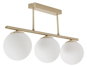 Lampa sufitowa w biało-złotym kolorze ze szklanym kloszem ø 14 cm Mahala – Kave Home