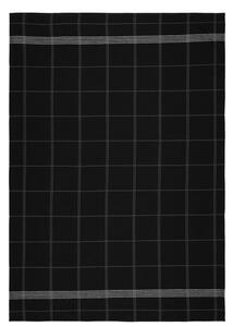 Czarna ścierka kuchenna z bawełny Södahl Geometric, 50x70 cm