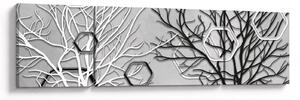 Abstrakcyjny obraz z drzewami (170x50 cm)