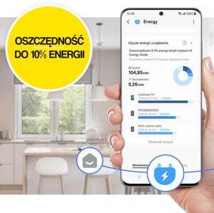 Lodówka SAMSUNG RS70F65KETEO AI Side by Side No Frost 178.4cm Stal szczotkowana Podajnik wody Kostkarka