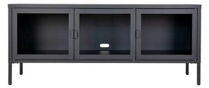 Czarna metalowa szafka pod TV 130x55 cm Brisbane – House Nordic