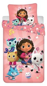 Bawełniana dziecięca pościel jednoosobowa 140x200 cm Gabby's Dollhouse – Jerry Fabrics