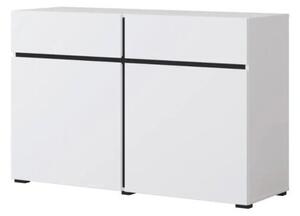 Komoda CROSS 2D2S 119cm biaÅa/czarna