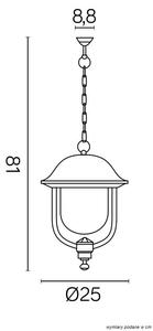 Lampy wiszące zewnętrzne Prince K 1018/1/O Su-Ma
