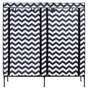 Szafa tekstylna GOCKOWIAK Gabi Zebra (120 x 30 x 110) Szaro-biaÅy