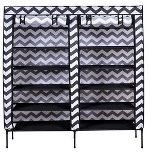 Szafa tekstylna GOCKOWIAK Gabi Zebra (120 x 30 x 110) Szaro-biaÅy