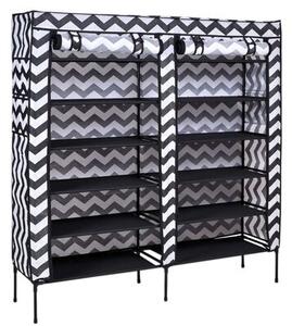 Szafa tekstylna GOCKOWIAK Gabi Zebra (120 x 30 x 110) Szaro-biaÅy