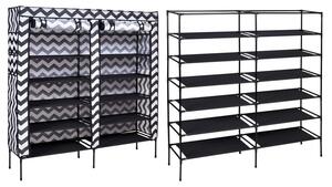 Szafa tekstylna GOCKOWIAK Gabi Zebra (120 x 30 x 110) Szaro-biaÅy