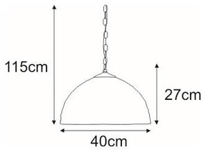 Dekoracyjna lampa wisząca witrażowa - 6X S1001 B8-D02